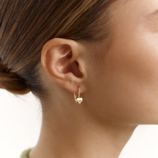 Gold Heart Küpe | 14 Ayar Altın