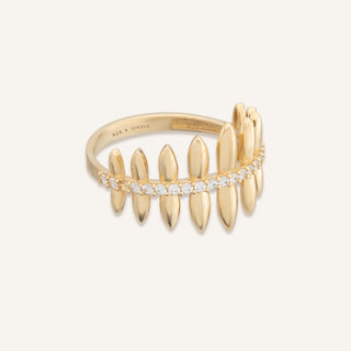 Gold Leaf Yüzük | 14 Ayar Altın