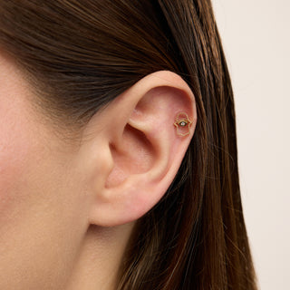 Grace Fatma Ana Eli Figürlü Kulak Piercing | 14 Ayar Altın