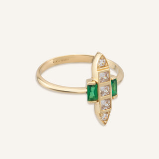 Green Elegance Yüzük | 14 Ayar Altın