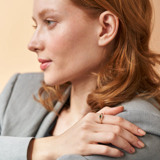 Green Eye Yüzük | 14 Ayar Altın