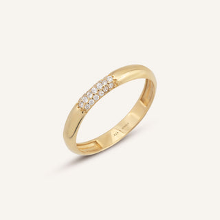 Half Smile Yüzük | 14 Ayar Altın