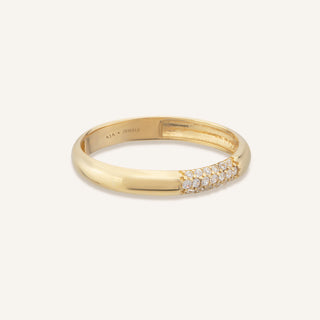 Half Smile Yüzük | 14 Ayar Altın