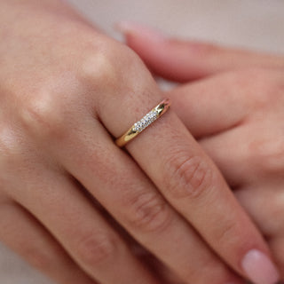 Half Smile Yüzük | 14 Ayar Altın