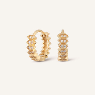 Mirror Küpe | 14 Ayar Altın