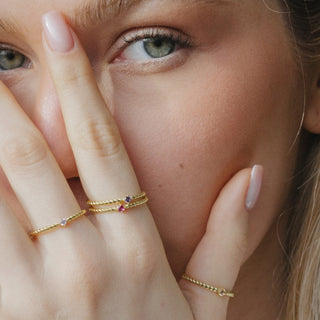 Haziran Doğum Taşı Yüzük | 14 Ayar Altın