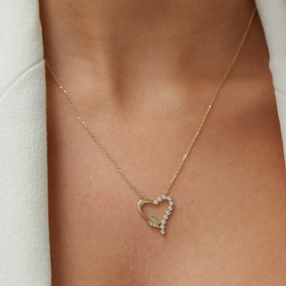 Heart Leaf Kolye | 14 Ayar Altın