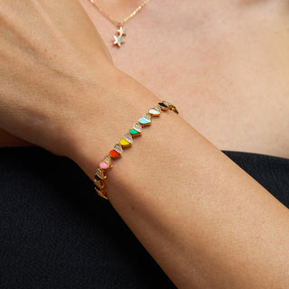 Heart Station Bileklik | 14 Ayar Altın