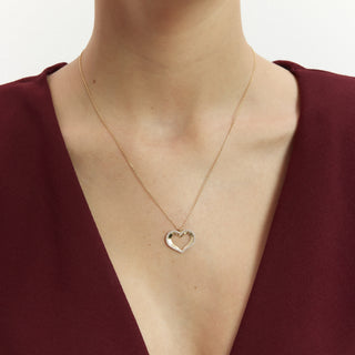 Heart Stone Kolye | 14 Ayar Altın