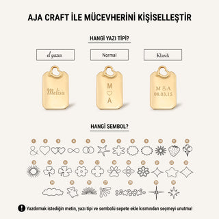 Heartline Kolye Ucu | 14 Ayar Altın