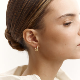 Lattice Küpe | 14 Ayar Altın