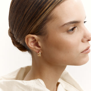 Lattice Küpe | 14 Ayar Altın