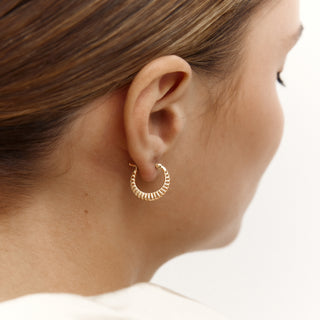 Lattice Küpe | 14 Ayar Altın