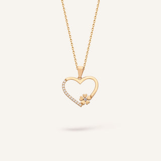 Lucky Heart Kolye | 14 Ayar Altın