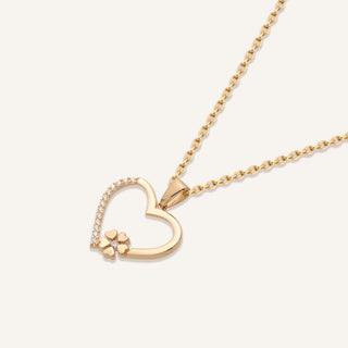 Lucky Heart Kolye | 14 Ayar Altın