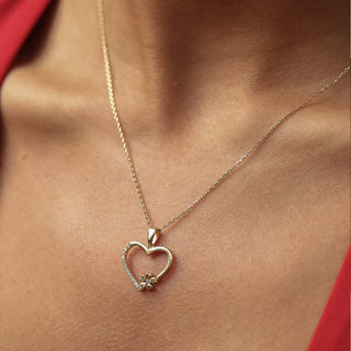 Lucky Heart Kolye | 14 Ayar Altın