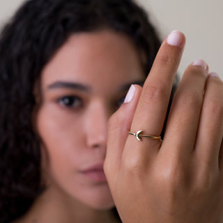 Lunar Gleam Yüzük | 14 Ayar Altın