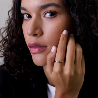 Pink Crimson Yüzük | 14 Ayar Altın