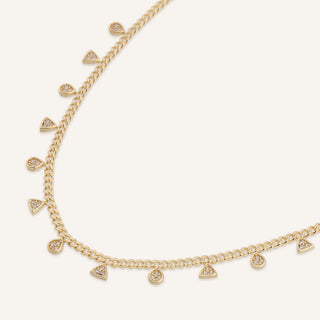 Drape Kolye | 14 Ayar Altın