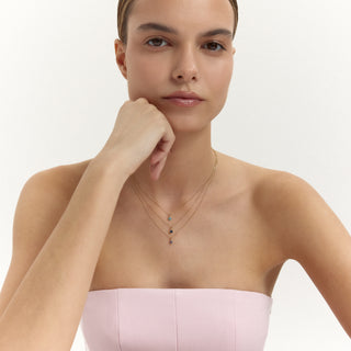 Mart Doğum Taşı Kolye | 14 Ayar Altın