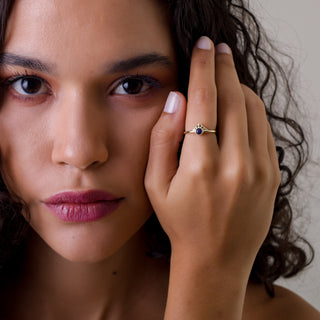 Blue Whisper Yüzük | 14 Ayar Altın