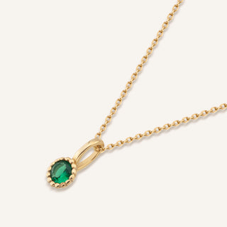 Mayıs Doğum Taşı Kolye | 14 Ayar Altın