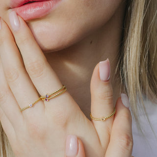 Mayıs Doğum Taşı Yüzük | 14 Ayar Altın