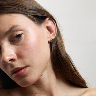 Medium Bead Küpe | 14 Ayar Altın