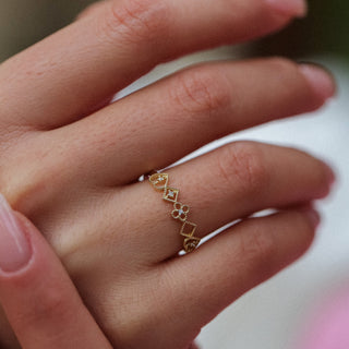 Mosaic Yüzük | 14 Ayar Altın