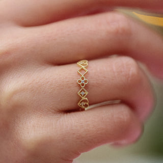 Mosaic Yüzük | 14 Ayar Altın