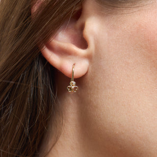 Mystic Clover Küpe | 14 Ayar Altın