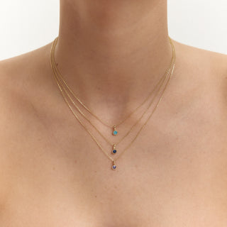 Nisan Doğum Taşı Kolye | 14 Ayar Altın