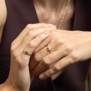 Pale Glow Yüzük | 14 Ayar Altın