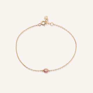 Pink Skyshine Bileklik | 14 Ayar Altın