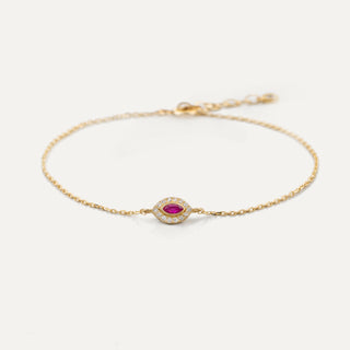 Purple Dream Bileklik | 14 Ayar Altın