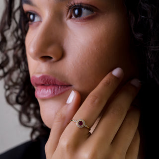 Purple Shadow Yüzük | 14 Ayar Altın