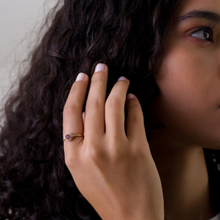 Purple Shadow Yüzük | 14 Ayar Altın