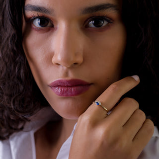 Sapphire Serenity Yüzük | 14 Ayar Altın