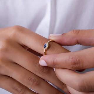 Sapphire Serenity Yüzük | 14 Ayar Altın