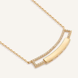 Shiny Plate Kolye | 14 Ayar Altın