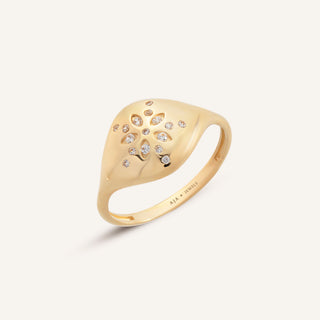 Snowflake Dome Yüzük | 14 Ayar Altın