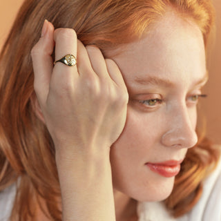 Snowflake Dome Yüzük | 14 Ayar Altın