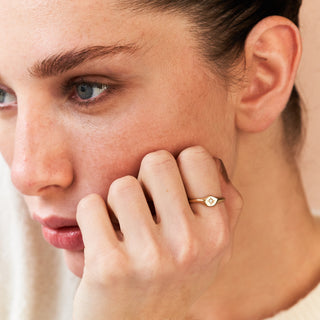 Star Face Yüzük | 14 Ayar Altın