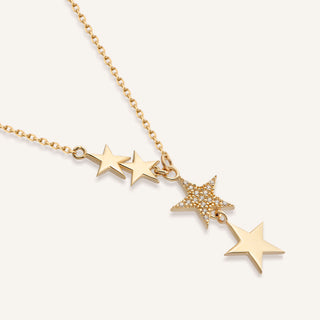 Stellar Cascade Kolye | 14 Ayar Altın