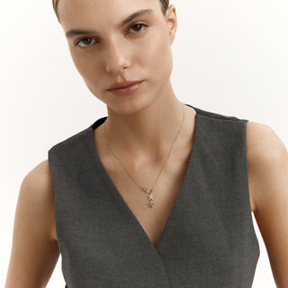 Stellar Cascade Kolye | 14 Ayar Altın