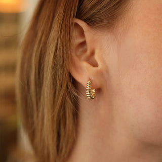 Stillness Küpe | 14 Ayar Altın