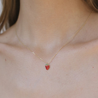 Strawberry Queen Kolye | 14 Ayar Altın