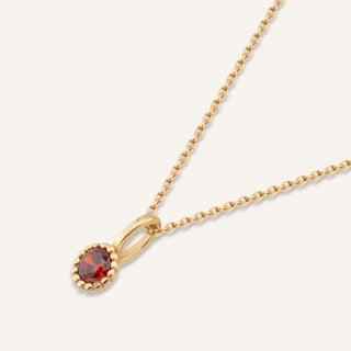 Temmuz Doğum Taşı Kolye | 14 Ayar Altın