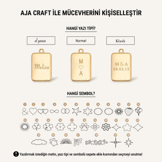 Trace Kolye Ucu | 14 Ayar Altın