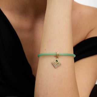 Triple Square Klips Charm | 14 Ayar Altın